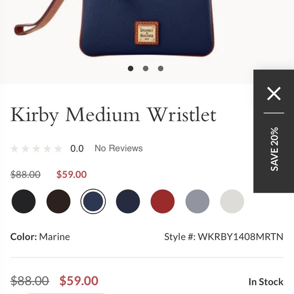 Dooney & Bourke Black and Blue Leather Wristlets - Picture 6 of 12